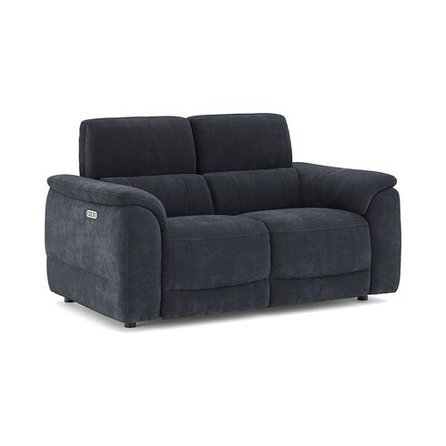 Phoenix 2 Seater Power Recliner Sofa with Adjustable Power Headrests in  Manhattan Indigo Fabric