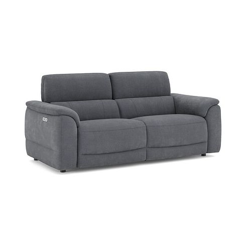 Phoenix 3 Seater Power Recliner Sofa in  Manhattan Charcoal Fabric