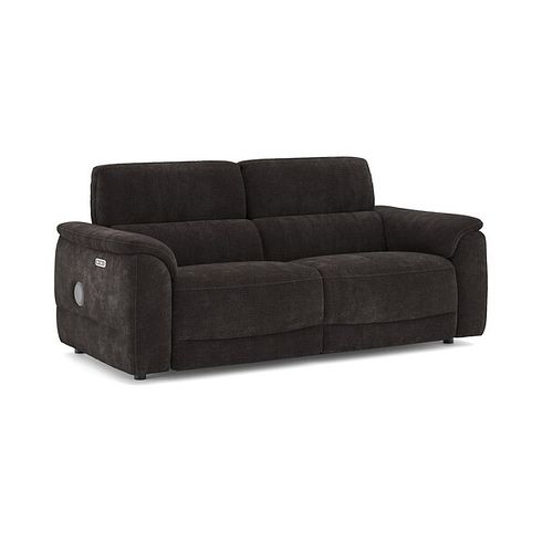 Phoenix 3 Seater Power Recliner Sofa with Adjustable Power Headrests and Speakers in  Manhattan Mushroom Fabric