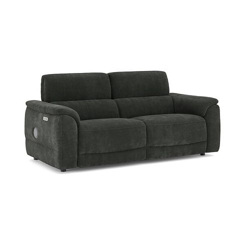 Phoenix 3 Seater Power Recliner Sofa with Adjustable Power Headrests and Speakers in  Manhattan Pine Fabric