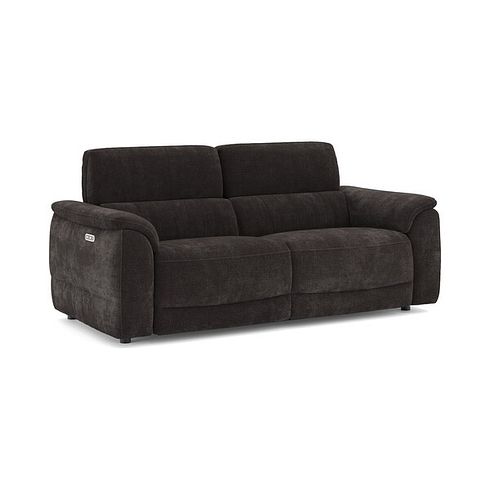 Phoenix 3 Seater Power Recliner Sofa with Adjustable Power Headrests in  Manhattan Mushroom Fabric