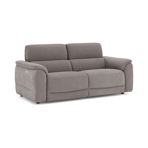 Phoenix 3 Seater Power Recliner Sofa with Adjustable Power Headrests in  Manhattan Nutmeg Fabric