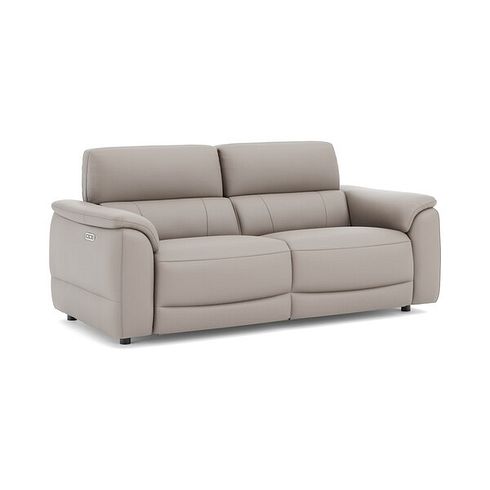 Phoenix 3 Seater Power Recliner Sofa with Adjustable Power Headrests in  Oyster Leather