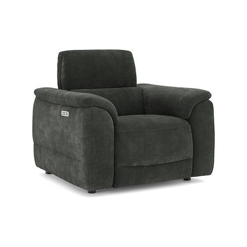 Phoenix Armchair with Power Headrests in Manhattan Pine Fabric