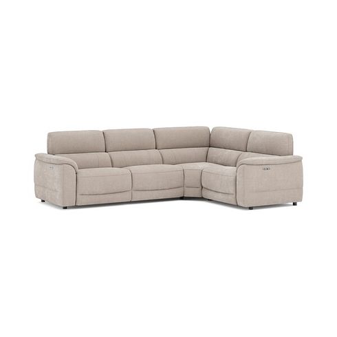 Phoenix Left hand Corner Electric Recliner Sofa in  Manhattan Cotton Fabric
