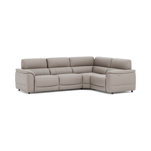 Phoenix Left hand Corner Electric Recliner Sofa in  Oyster Leather