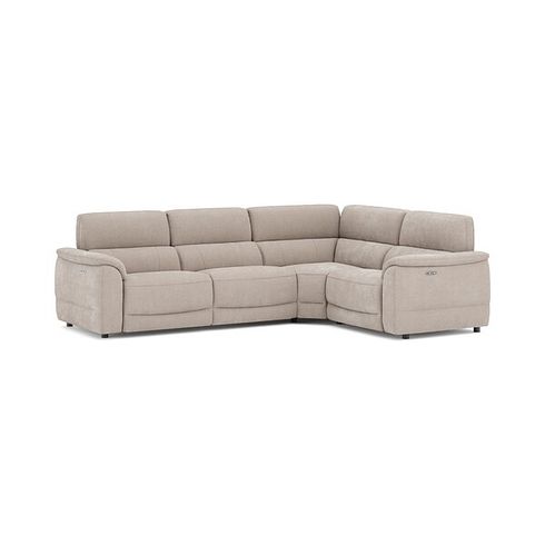 Phoenix Left hand Corner Electric Recliner Sofa with Adjustable Power Headrests in  Manhattan Cotton Fabric