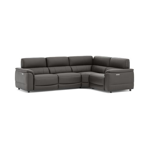 Phoenix Left hand Corner Electric Recliner Sofa with Adjustable Power Headrests in  Storm Leather