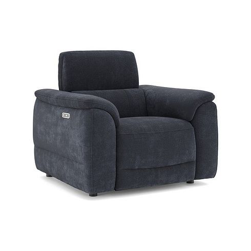 Phoenix Power Recliner Armchair in  Manhattan Indigo Fabric