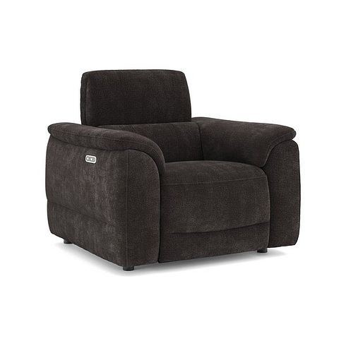 Phoenix Power Recliner Armchair in  Manhattan Mushroom Fabric