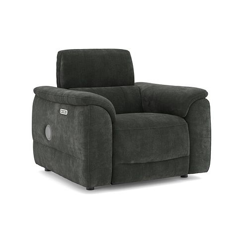 Phoenix Power Recliner Armchair with Adjustable Power Headrest and Speakers in  Manhattan Pine Fabric