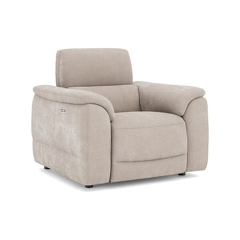 Phoenix Power Recliner Armchair with Adjustable Power Headrest in  Manhattan Cotton Fabric
