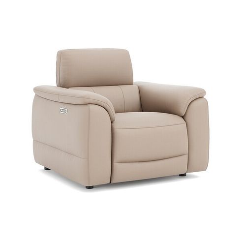 Phoenix Power Recliner Armchair with Adjustable Power Headrest in  Mushroom Leather