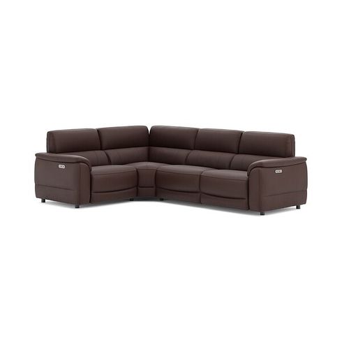 Phoenix Right hand Corner Electric Recliner Sofa in  Chestnut Leather