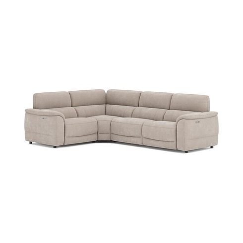 Phoenix Right hand Corner Electric Recliner Sofa in  Manhattan Cotton Fabric