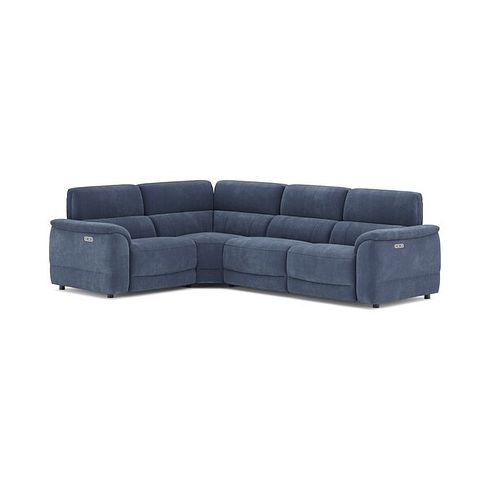 Phoenix Right hand Corner Electric Recliner Sofa in  Manhattan Navy Fabric