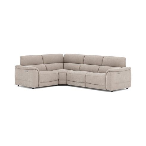 Phoenix Right hand Corner Electric Recliner Sofa with Adjustable Power Headrests in  Manhattan Cotton Fabric