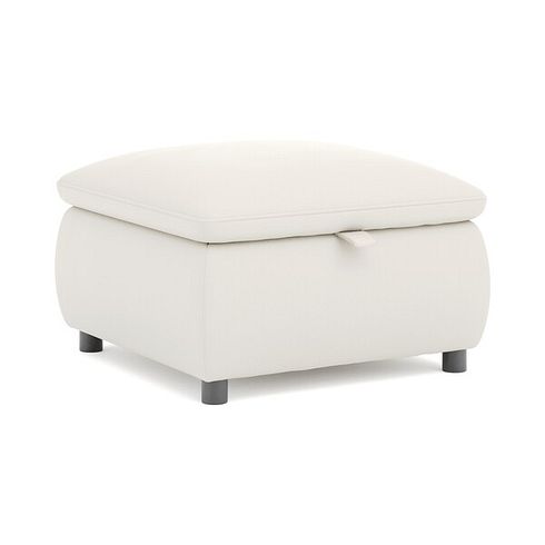 Phoenix Storage Footstool in Bone China Leather