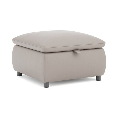 Phoenix Storage Footstool in Oyster Leather