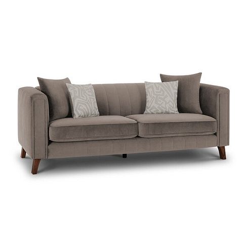 Porter 3 Seater Sofa in Velluto Mocha Fabric