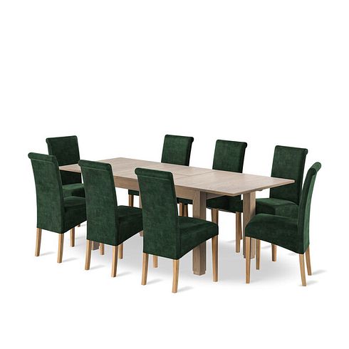 Dining table & 8 chairs | 8 seater table & chairs |oak furnitureland