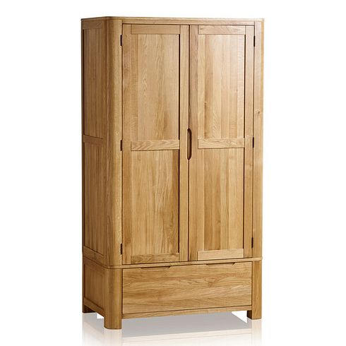 Romsey Natural Solid Oak Double Wardrobe