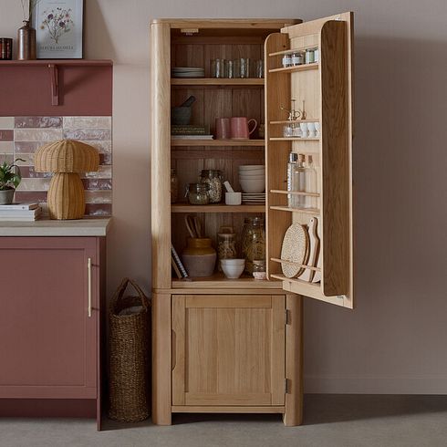 Romsey Natural Solid Oak Small Larder