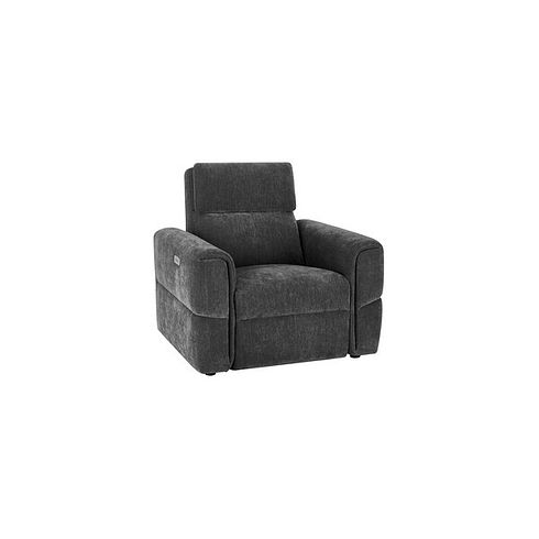 Samson Electric Recliner Armchair in Amigo Coal Fabric