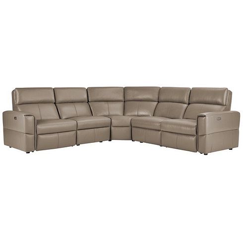 Samson Electric Recliner Modular Group 3 in Taupe Leather