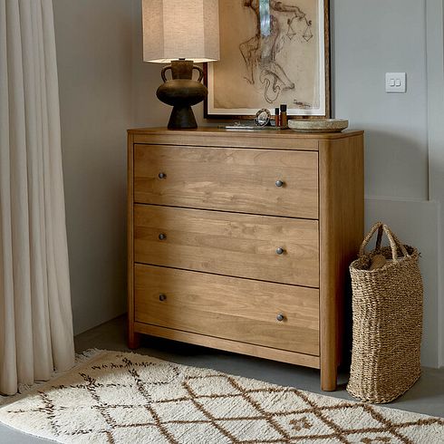 Savannah Solid Heveawood 3 Drawer Chest