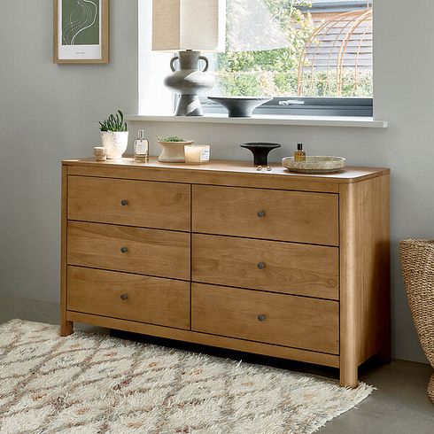 Savannah Solid Heveawood 6 Drawer Chest