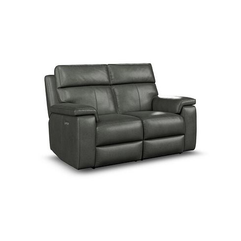 Selby 2 Seater Power Recliner Sofa with Power Headrest in Virgo Lead Leather