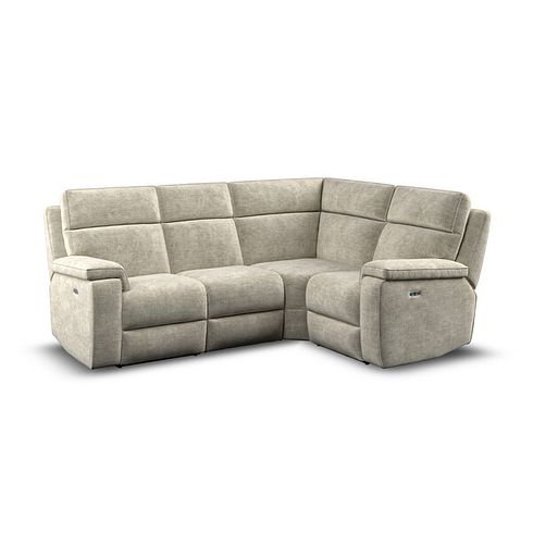 Selby Group 2 Electric Recliner - Left Hand in Plush Beige Fabric