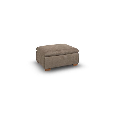 Selby Storage Footstool in Miller Earth Brown Fabric