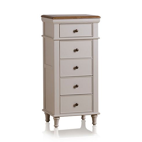 Shay Rustic Oak and Painted Tallboy