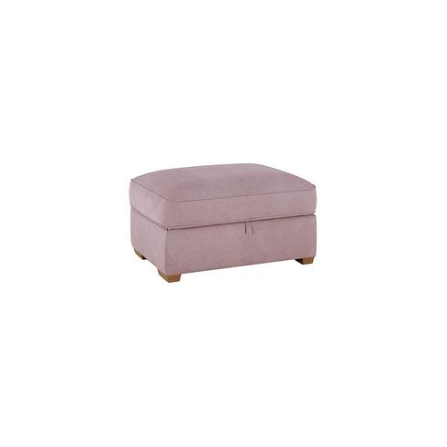 Texas Corner Chaise Large Storage Footstool in Rose fabric