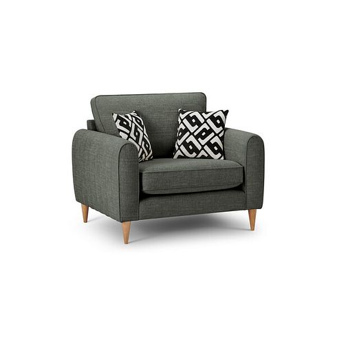 Thornley Loveseat in Forest Green Fabric