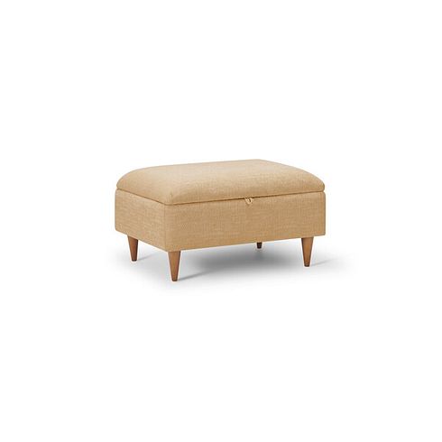 Thornley Storage Footstool in Saffron Fabric