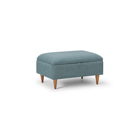 Thornley Storage Footstool in Teal Fabric