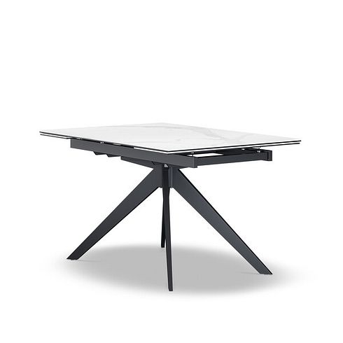 Trento White Ceramic Extendable Dining Table 130cm