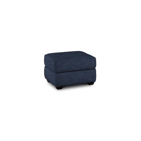 Turin Storage Footstool in Piero Aegean Fabric