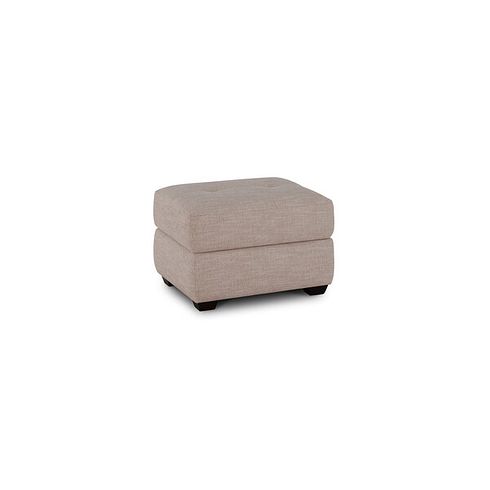 Turin Storage Footstool in Piero Clay Fabric