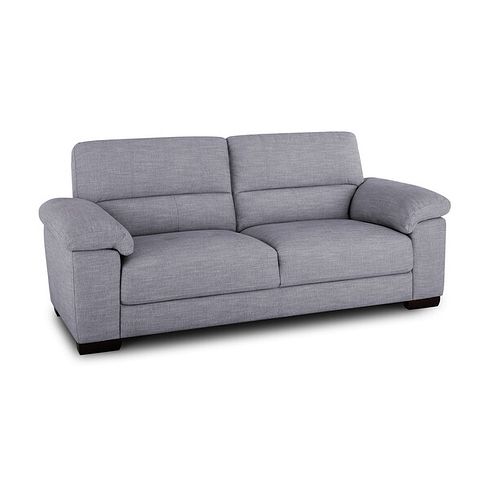 Turin 3 Seater Sofa in Piero Silver Fabric