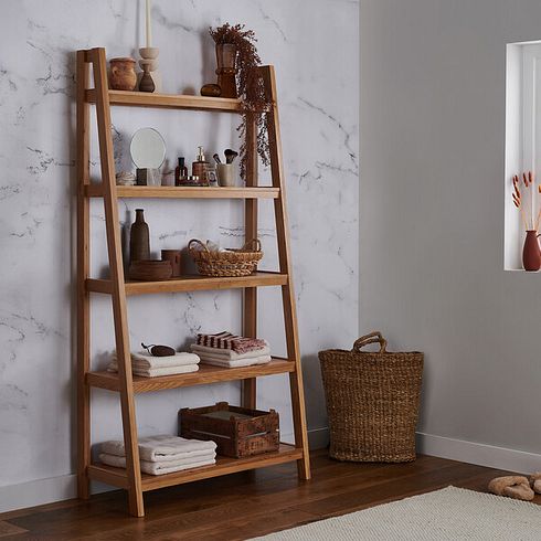 Whistler Natural Solid Oak Wide Shelving Unit