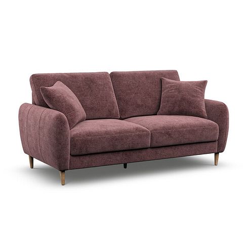 Zara 3 Seater Sofa in Arlan Rosewood Fabric