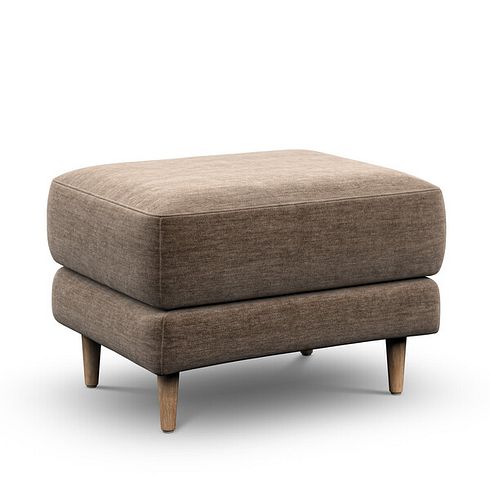 Zara Footstool in Canna Cocoa Fabric