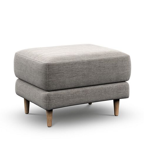 Zara Footstool in Canna Grey Fabric