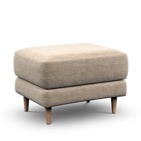 Zara Footstool in Canna Sand Fabric