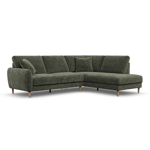Zara Left Hand Corner Chaise Sofa in Arlan Mossy Fabric