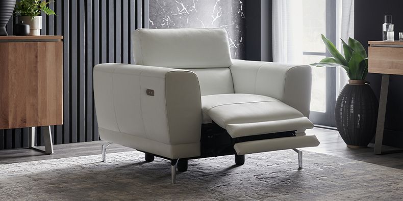 Cream Leather Armchairs